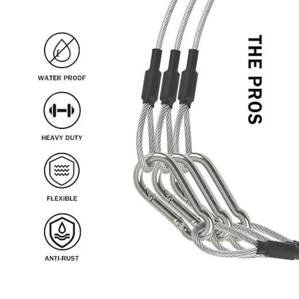 Cable Lock Flexible - Cable de seguridad de acero inoxidable,