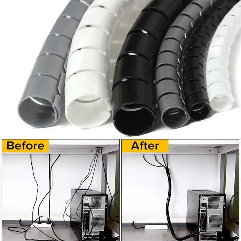 Cable Lock Flexible - Clips organizadores de cables en espiral