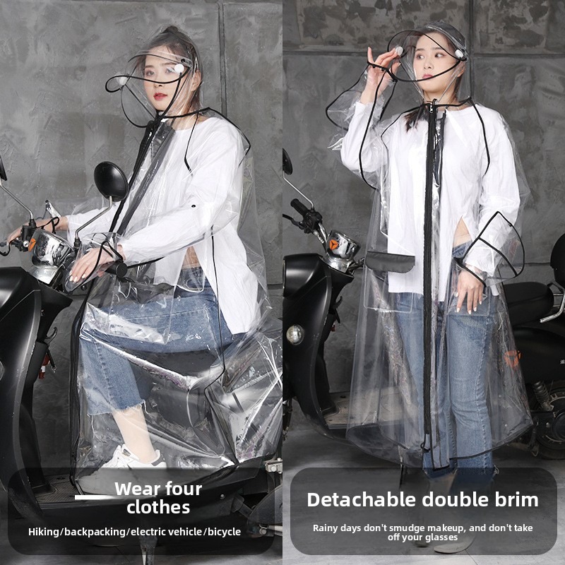 Poncho Impermeable Transparent - Cycling Commute In Rain reseña y precio